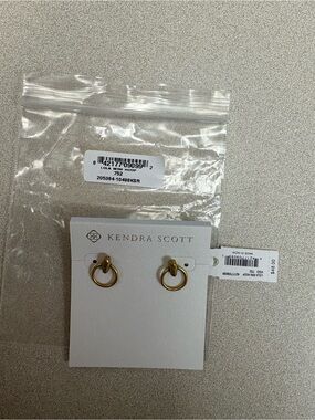 Kendra Scott Lola Mini Hoop Earrings Gold Tone New With Tags